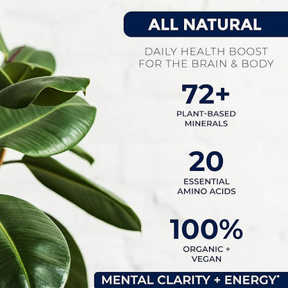 Liquid Chelated Minerals - 72+ Major & Minor Trace Minerals, 20 Essential Amino Acids - Natural plant-based minerals - 100% Organic Humic Fulvic Minerals - 1 Month Supply, 32 fl. oz