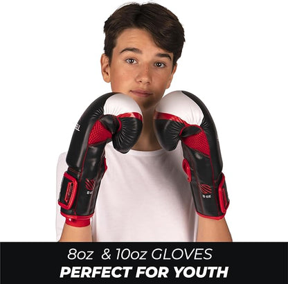 Sanabul Essential Gel Boxing Gloves for Men & Women, Kickboxing MMA, Muay Thai Gloves and Heavy Bag Training Punching & Sparring