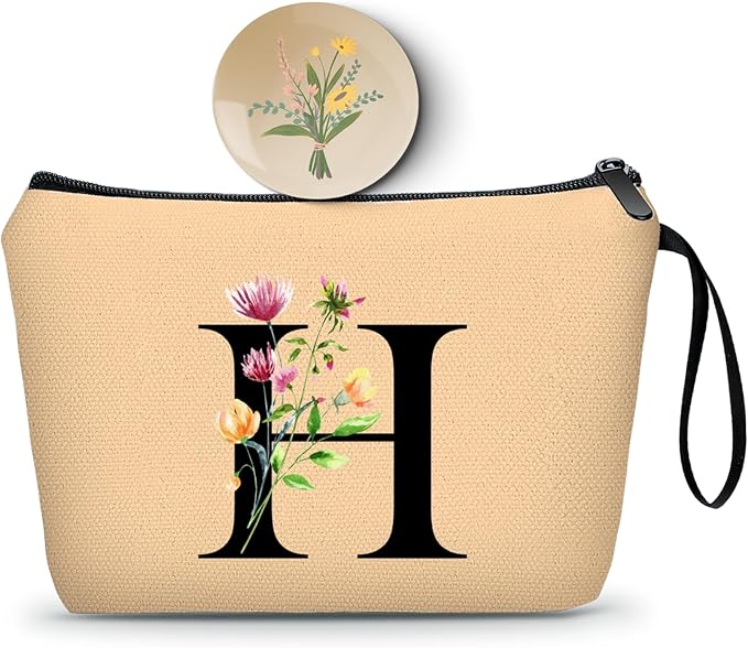 SEAMOON Birthday Inspirational Bridesmaid Proposal Team Small Gifts for Women Mom Aunt Teacher Sister Coworkers Makeup Cosmetic Bag Travel with Mirror Mothers Day Christmas Graduation H