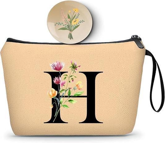 SEAMOON Birthday Inspirational Bridesmaid Proposal Team Small Gifts for Women Mom Aunt Teacher Sister Coworkers Makeup Cosmetic Bag Travel with Mirror Mothers Day Christmas Graduation H