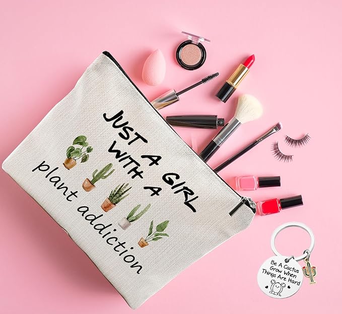 Green Plant Makeup Bag, Plant Lover Gifts Gardening, Gifts for Women Gardeners, Plant Lover Stuff, Plant Makeup Bag Gifts for for Plant Lovers Gardeners,Christmas Birthday Gifts(Plant)