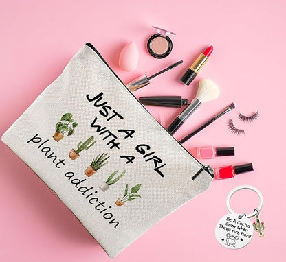 Green Plant Makeup Bag, Plant Lover Gifts Gardening, Gifts for Women Gardeners, Plant Lover Stuff, Plant Makeup Bag Gifts for for Plant Lovers Gardeners,Christmas Birthday Gifts(Plant)