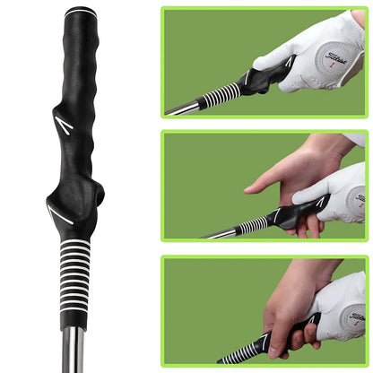 Retractable Golf Swing Training Aid, Golf Grip Trainer & Golf Swing Trainer for Warm-up, Right-Handed Golf Club for Indoor Practice, Golf Accessories - Strength & Tempo Training for Chipping Hitting