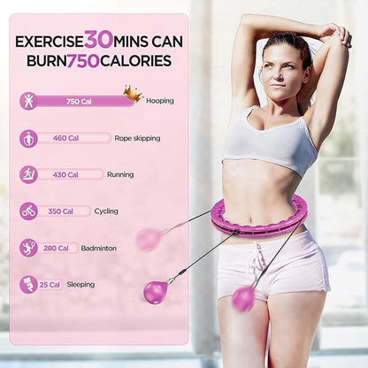 Weighted Exercise Hoop Plus Size 32 Detachable 2 in 1 Abdomen