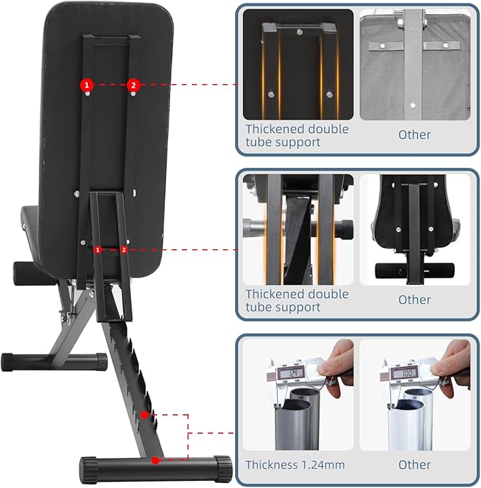 Weight Bench for Home Gym Exercise Workout Equipment 90 Degree