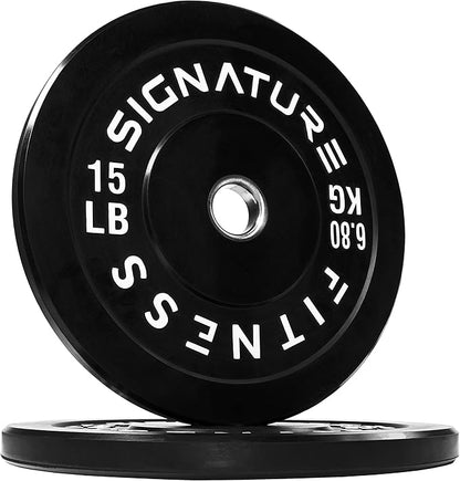 Olympic Bumper Plates, 2" Weight Plates for Strength Training & Weightlifting, Pairs, Sets or Sets with 7FT Barbell, Multiple Options