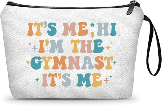 Gymnastics Girl Coach Birthday Gifts Stuff Zipper Makeup Cosmetic Bag Teen Friend Daughter Sister Christmas