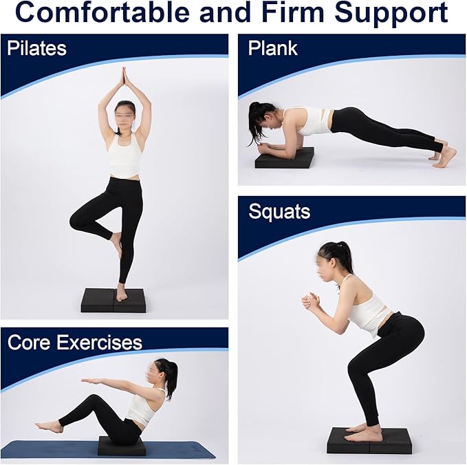 StrongTek 2-in-1 Non-Slip Balance Pad - High-Density Foam Cushion