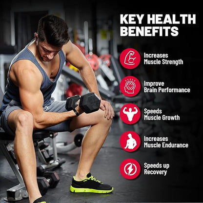 Creatine Monohydrate Gummies for Men & Women 120 CT - 7200mg of Creatine Monohydrate per Serving, Chewable Creatine Monohydrate for Muscle Support & Energy Boost, Sugar Free, Vegan (Raspberry Flavor)