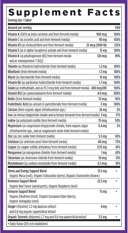 New Chapter Women's Multivitamin for Immune, Beauty + Energy Support with 20+ Nutrients -- Every Woman's One Daily, Gentle on the Stomach, 96 Count