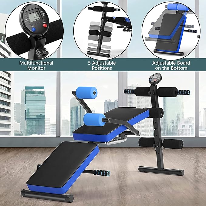CHEFJOY Multi-function Sit Up Bench 5 Positions,