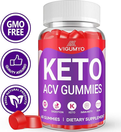 Keto ACV Gummies for Adults Keto Gummies Advanced Formula with B12 Pomegranate Beet Juice 180 Gummies