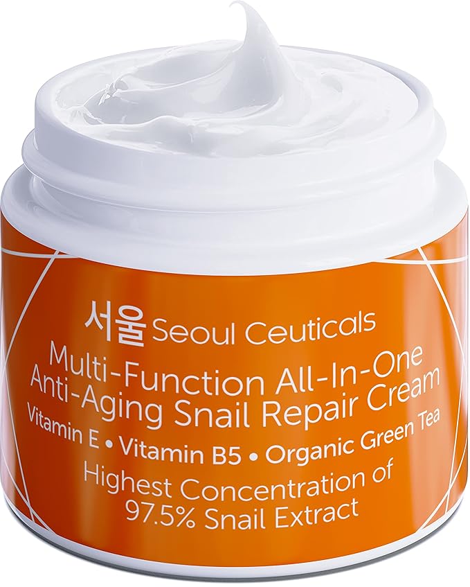 SeoulCeuticals Korean Skin Care Set - Contains Snail Cream Moisturizer + Korean Jelly Mask - This Potent Korean Skincare Set Provides Healthy, Youthful & Glowing Skin