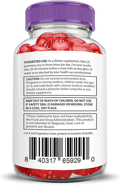 (2 Pack) Pure Slim Keto ACV Gummies Advanced Formula 1000MG PureSlim Keto Gummies Apple Cider Vinegar Formulated with Pomegranate Beet Juice Powder B12 Vegan Non GMO 120 Gummys