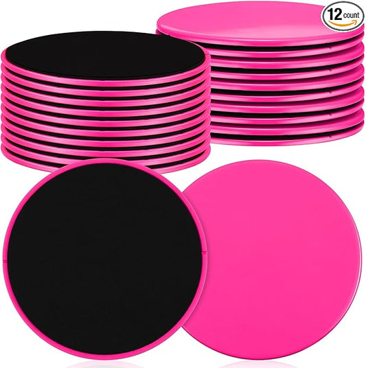 Jenaai 24 Pcs (12 Pairs) Core Sliders Exercise