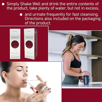 Wellgenix Puriclean Instant Complete Body Cleanser, 32 Fl Oz Fruit Punch, Premium Extra Strength Herbal Cleanse Detox Drink (2 Pack)