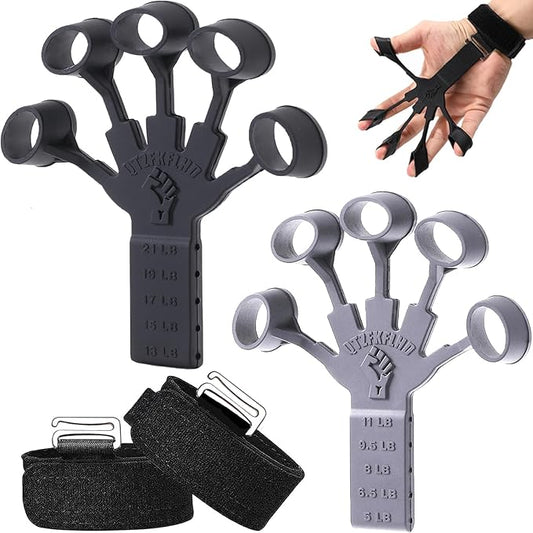 Grip Strength Trainer with Forearm Strengthener Recover(5 PCS)