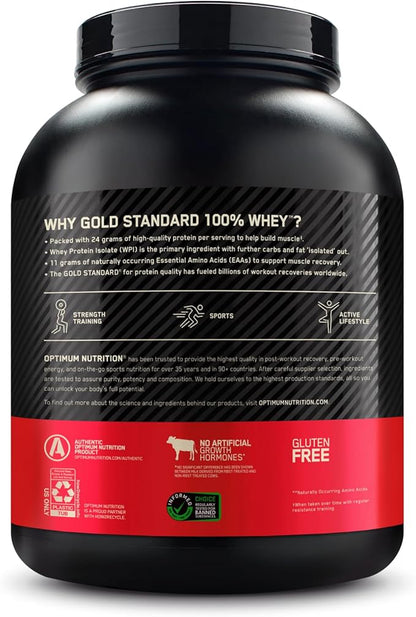 Optimum Nutrition Gold Standard 100% Whey Protein Powder, Strawberry Banana, 5 Pound (Packaging May Vary)