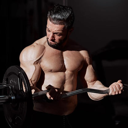 Olympic Barbell EZ Bar Curl Bar 4ft/5ft/7ft 2 Inch (300lb/330lb/400lb/700lb/1000lb/1500lb)