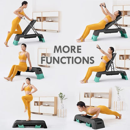 leikefitness Multifunctional Aerobic Deck with Cord Workout Platform