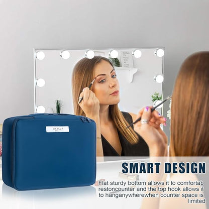 Travel Makeup Bag Cosmetic Bag Makeup Bag Toiletry bag for women and men (Navy blue)