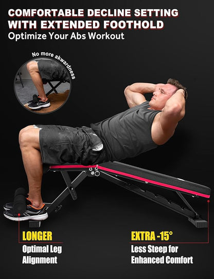 Weight Bench, Adjustable Strength Training Benches for Full