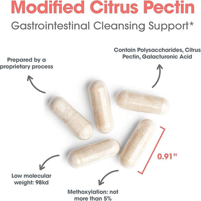 Allergy Research Group Modified Citrus Pectis Dietary Supplement - Cleansing, Low Molecular Weight, Hypoallergenic, Vegetarian Capsules, Gluten Free - 120 Count