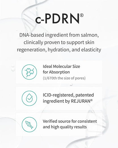 REJURAN® Turnover Ampoule, c-PDRN® (Larger Size) – Original Salmon DNA PDRN Face Serum for Firming, Hydrating, Radiant Glass Skin with Visible Anti-Aging Results. Korean Skin Care (1.69 fl oz)