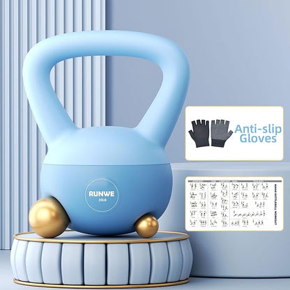 RUNWE Soft Kettlebell - Weight Options for 5 10, 15 15 and 20 LB