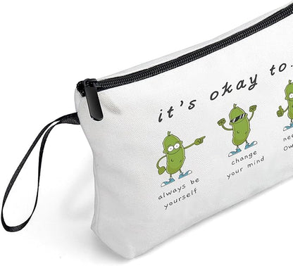 Pickle Gifts,Gifts for Friends,Gifts for Women Birthday Unique,Cosmetic Bag with Mirror,Positivity Gifts,Fun Gifts for Women,Sisters Gifts from Sister,Strong Woman Gifts,Christmas Gifts for Daughet