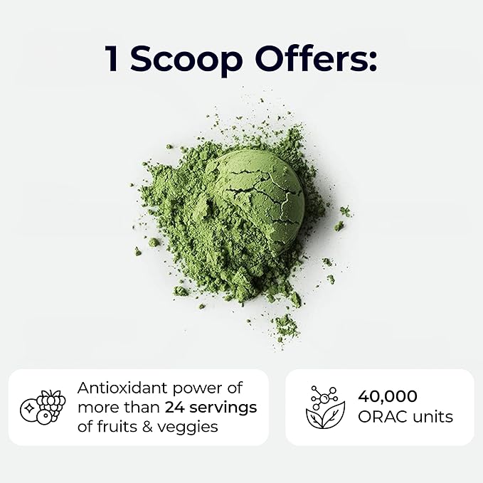 Paradise Herbs, ORAC Energy Greens Powder, Antioxidant Power of 24 Servings of Fruits & Vegetables in 1 Scoop, 15 Servings