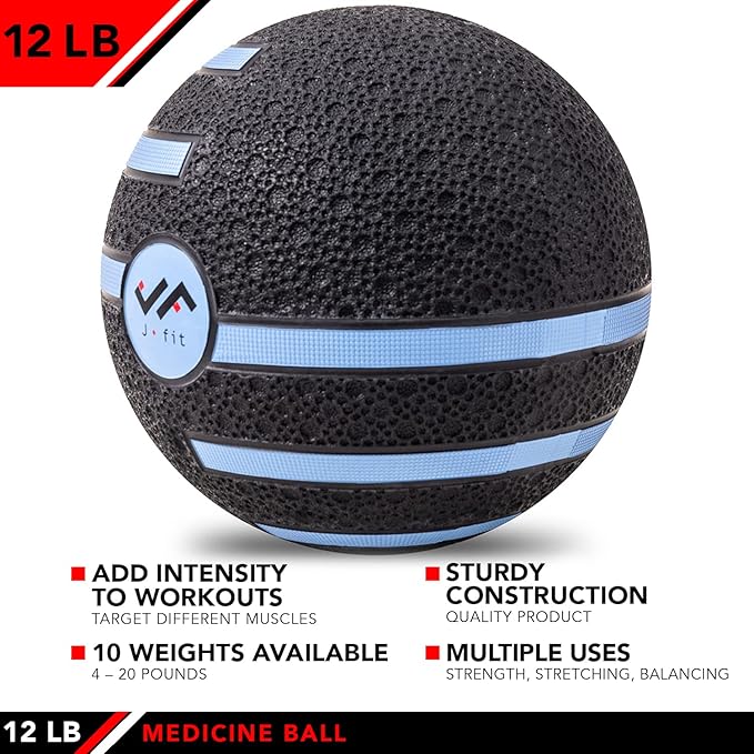 JFIT Medicine Exercise Ball with Dual Texture