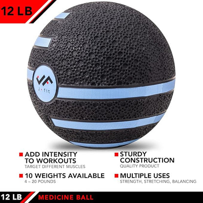 JFIT Medicine Exercise Ball with Dual Texture