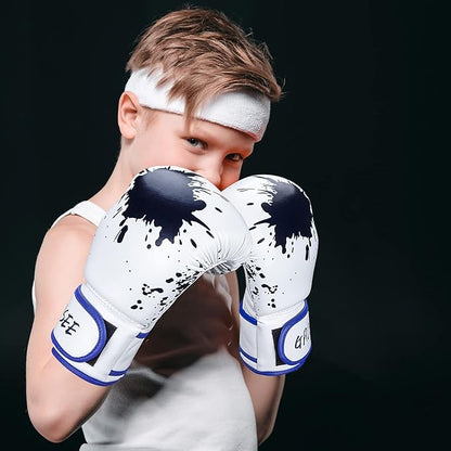 Kids Boxing Glove 6oz 8oz, Youth, Boys and Girls Training Sparring Gloves for Punching Bag, Kickboxing, Muay Thai, MMA, Gift for Age 6-15 Years