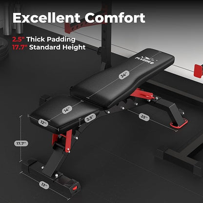 FLYBIRD Weight Bench 1200LBS Weight