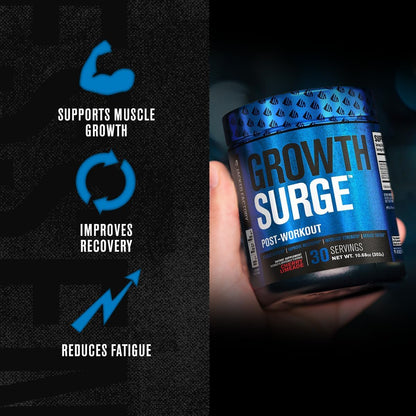 Jacked Factory Growth Surge Creatine Post Workout w/L-Carnitine - Daily Muscle Builder & Recovery Supplement with Creatine Monohydrate, Betaine, L-Carnitine L-Tartrate - 30 Servings, Swoleberry
