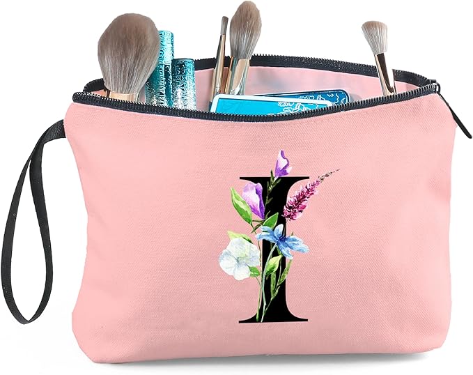 SEAMOON Birthday Inspirational Bridesmaid Proposal Team Small Gifts for Women Mom Aunt Teacher Sister Coworkers Makeup Cosmetic Bag Travel with Mirror Mothers Day Christmas Graduation I