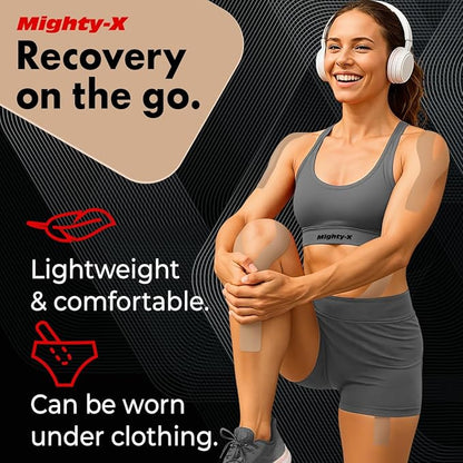 Waterproof Kinesiology Tape - [3 Rolls] - Kinetic Tape - Joints Support & Muscle Pain Relief - 16.4 ft Uncut Knee Tape + 50 Videos - Beige Muscle Tape