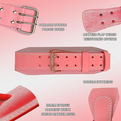 9mm Leather Fitness Weight Lifting Belt for Women&Men 4 Inches