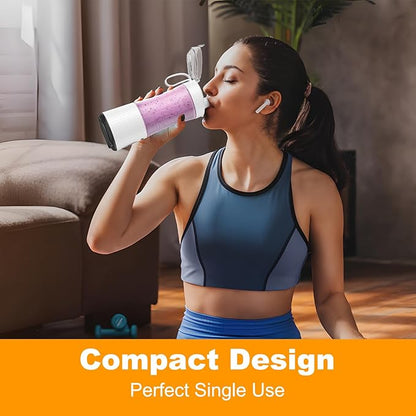 ‌Mulli Pro-Grade Personal Blender 18K RPM - USB-C Rechargeable Ice Crusher, Travel Blender for Gym Camping Baby Food, 13oz BPA-Free with Flip-Top Lid (FCC/CE Certified)