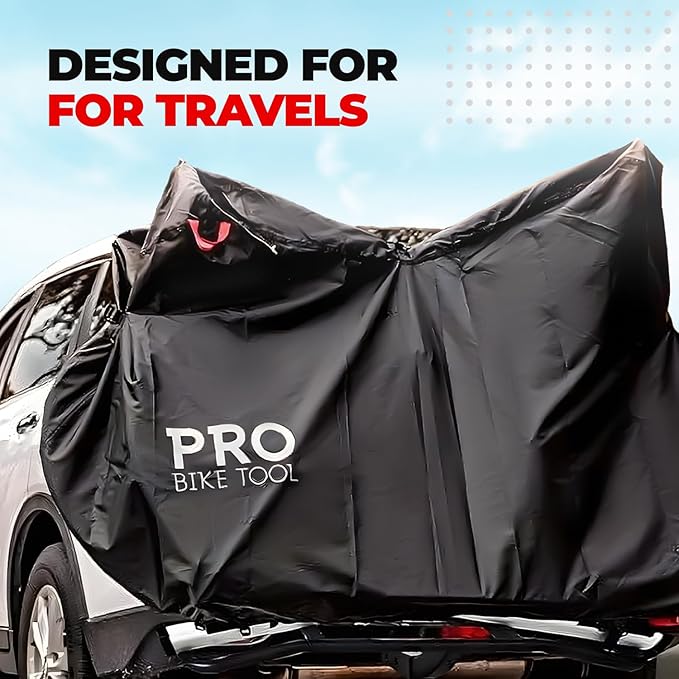 Pro-Bike Tool Cover for Outdoor Storage - Waterproof Bicycle Cover for Stationary 2 XL Bikes - Heavy Duty Ripstop, Anti UV Material - Weather Protection for Mountain & Road Bikes
