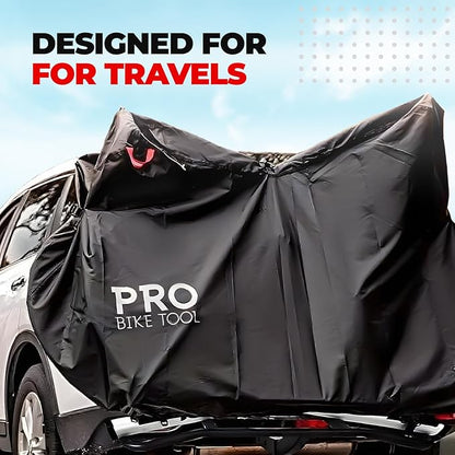 Pro-Bike Tool Cover for Outdoor Storage - Waterproof Bicycle Cover for Stationary 2 XL Bikes - Heavy Duty Ripstop, Anti UV Material - Weather Protection for Mountain & Road Bikes
