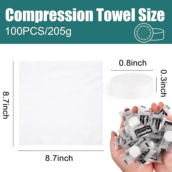 BigOtters 100PCS Compressed Towel