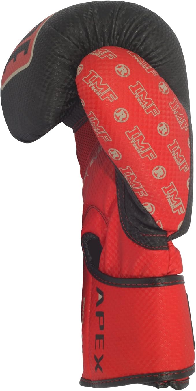 Ringside Apex Flash Sparring Gloves, IMF-Tech Synthetic Boxing Gloves with Secure Wrist Support, Ideal for Men and Women, Red and Red, 16 oz