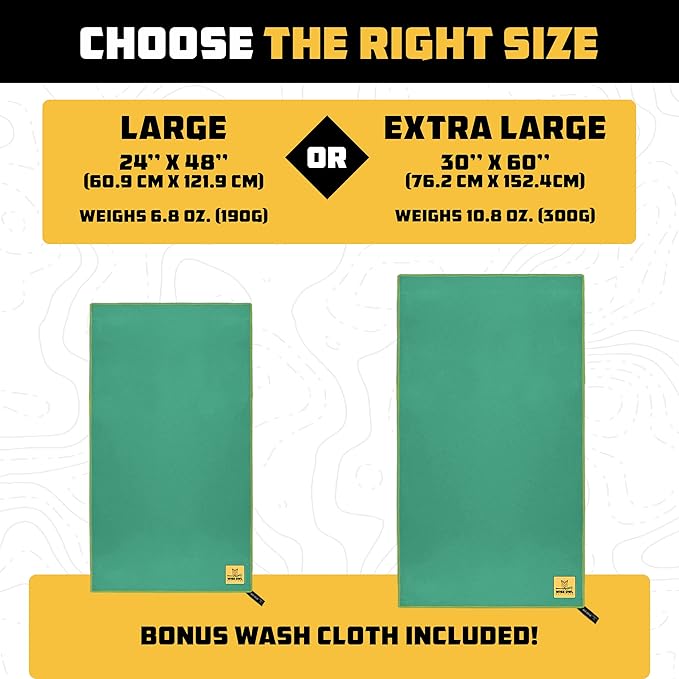 Wise Owl Outfitters Camping Towel - Camping Accessories