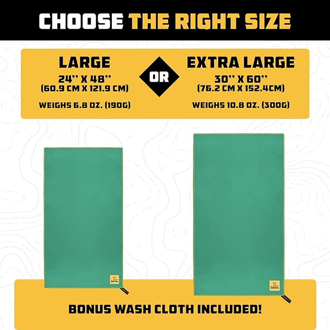 Wise Owl Outfitters Camping Towel - Camping Accessories