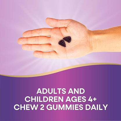 Nature’s Way Sambucus Zero Sugar Immune Gummies, Daily Immune Support*, Black Elderberry Extract, Vitamin C, Vitamin D3, Zinc, Sugar Free, Sugar Alcohol Free, Plant-Based Sweeteners, 70 Gummies