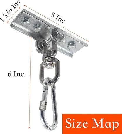 Upgraded 360 Swivel Mount for Punching Bag Hanger. Heavy Bag Hanger for Yoga, Gym, Swing Chairs, and Hammocks