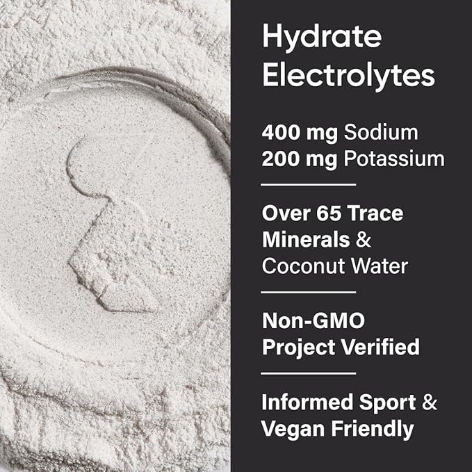 Sports Research Hydrate Electrolytes Powder Packets - Sugar-Free & Naturally Flavored with Vitamins, Minerals, and Coconut Water - Supports Hydration - 32 Packets - Variety Pack