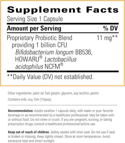 Integrative Therapeutics Probiotic Pearls - Digestive Health & Gut Health Supplement* - Lactobacillus Acidophilus & Bifidobacterium - Daily Digestive Supplement for Men & Women* - 30 Capsules